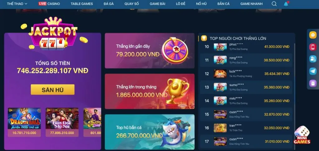 Người chơi đang tận hưởng các trò chơi tại 33win02 nhà cái
